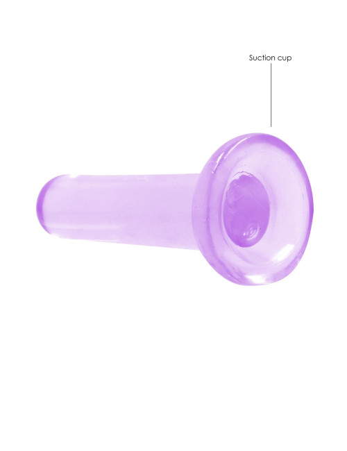 RealRock Gładkie Dildo z Przyssawką 13,5 cm Fioletowe