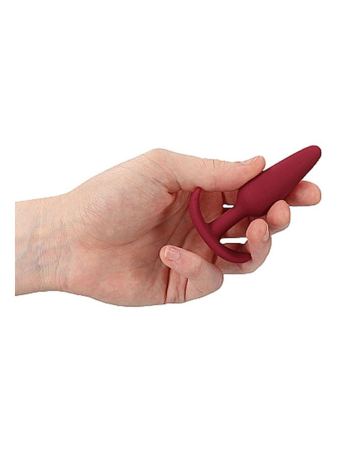 ShotsToys Slim Butt Plug Red - silikonowy korek analny czerwony