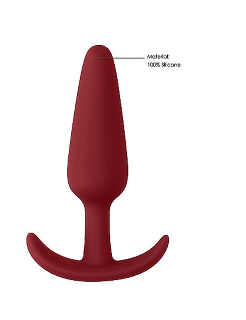 ShotsToys Slim Butt Plug Red - silikonowy korek analny czerwony