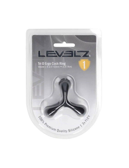 Tri O Ergo Silicone Cockring - Black