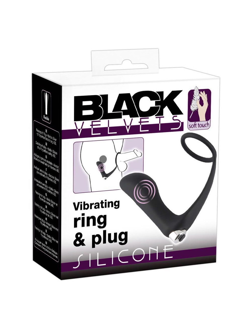 Black Velvets BV Vibrating Ring & Plug Zestaw
