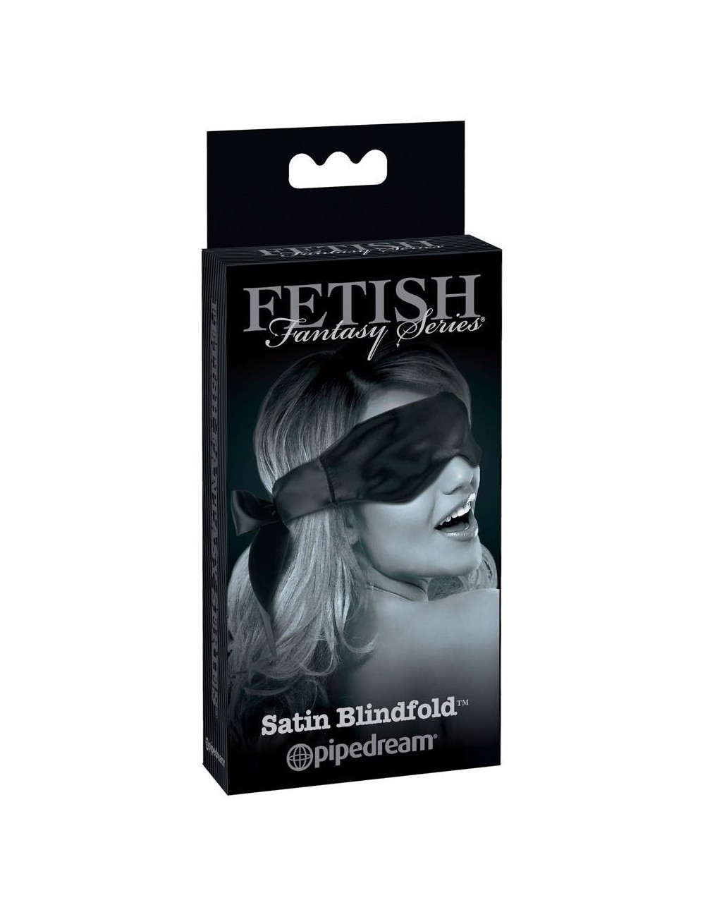 Maska blindfold satynowa FFSLE Czarna - Maski BDSM, Zabawki Eroticzne