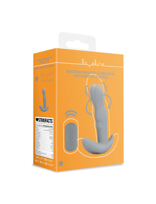 Rotating Prostate Stimulator with Remote Control - Gotham Grey
