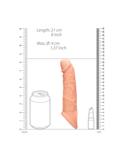 Realistyczna nakładka na penisa RealRock 20 cm