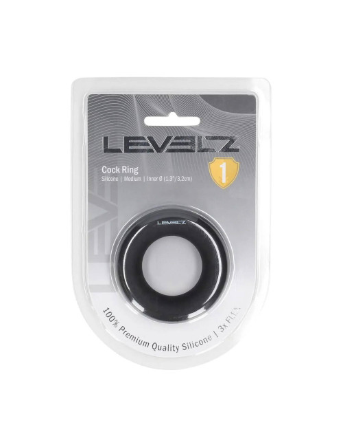 Liquid Silicone Cockring - M - Black