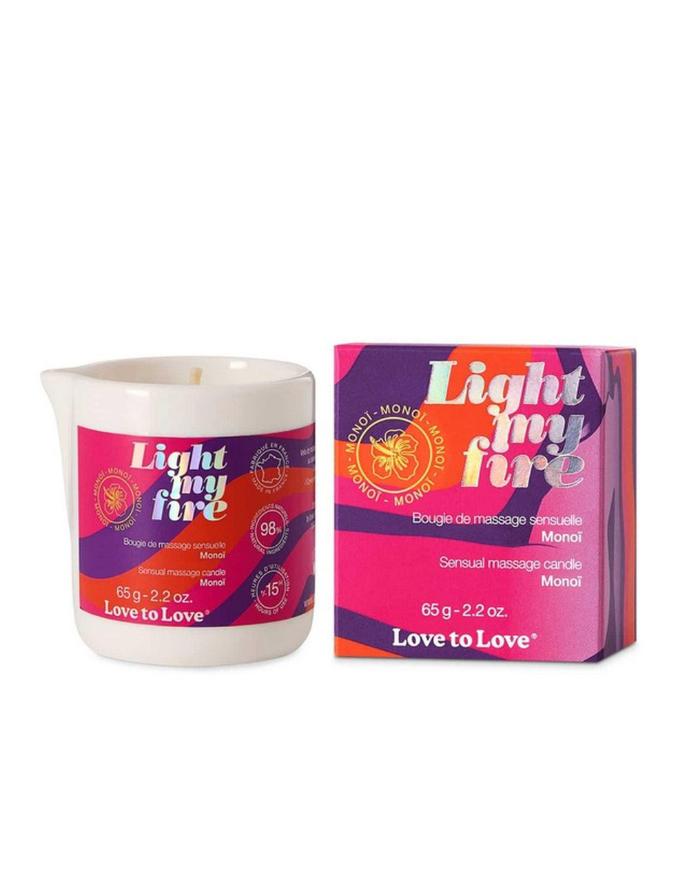 LIGHT MY FIRE – MONOI Świeca do masażu – Afrodyzjaki, kremowy olejek – Do masażu, Świece-Kremy