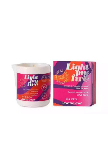 LIGHT MY FIRE - MASSAGE CANDLE - LOTUS FLOWER 65G / 2.2OZ.