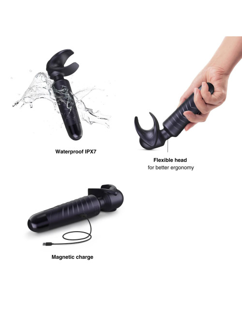 Man.wand Evo Black Plum - Akumulatorowy Masturbator