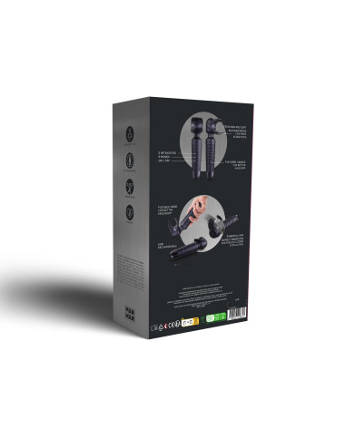 MAN.WAND EVO BLACK PLUM RECHARGEABLE MASTURBATOR