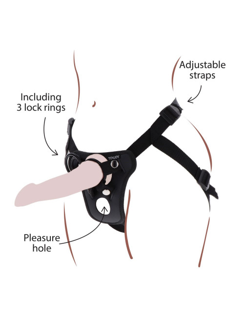 ToyJoy Strap-On Pleasure Harness Black Uprząż