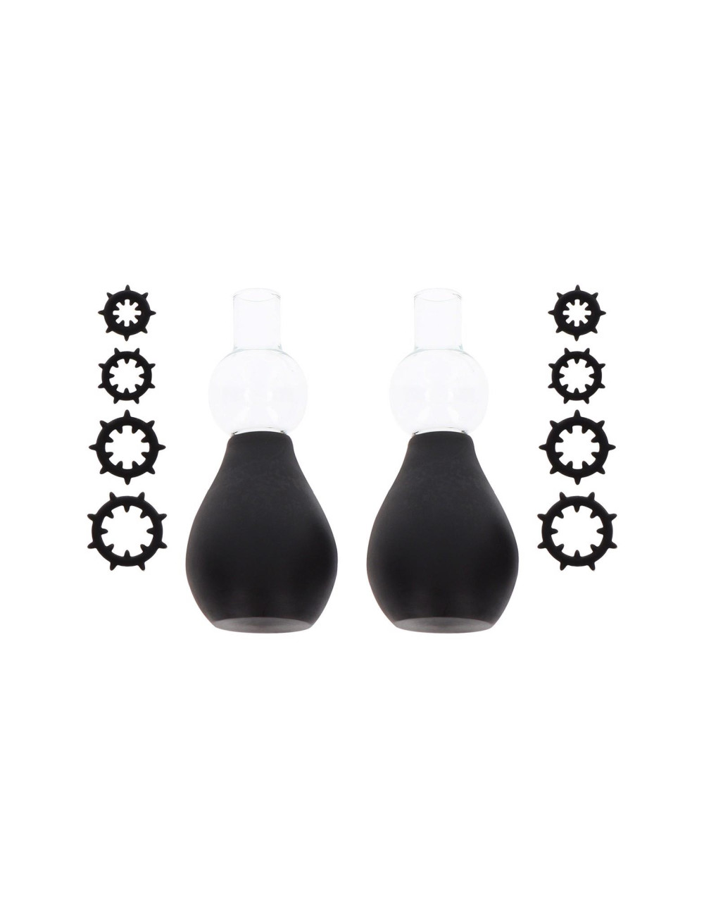 Taboom Nipple Enlargers z 8 Pierścieniami Czarne