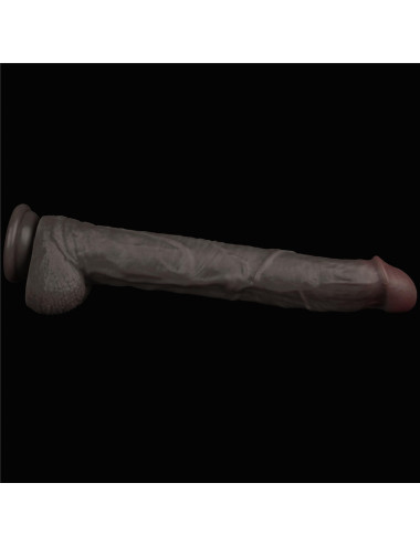14.5'' Dual Layered Bendable Silicone Cock XXL(Black)