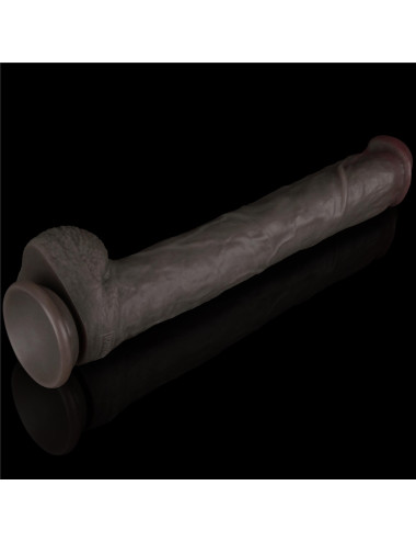 14.5'' Dual Layered Bendable Silicone Cock XXL(Black)