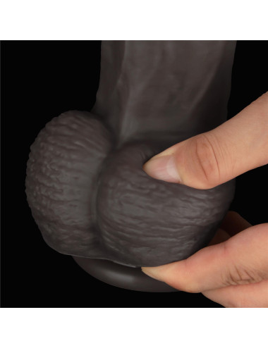 14.5'' Dual Layered Bendable Silicone Cock XXL(Black)
