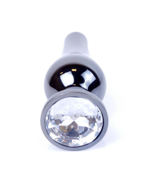 Plug-Jewellery Dark Silver Butt Plug - Biżuteria analna, Zabawki analne, Stal nierdzewna