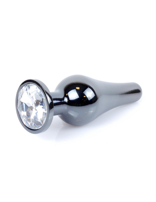 Plug-Jewellery Dark Silver Butt Plug - Biżuteria analna, Zabawki analne, Stal nierdzewna