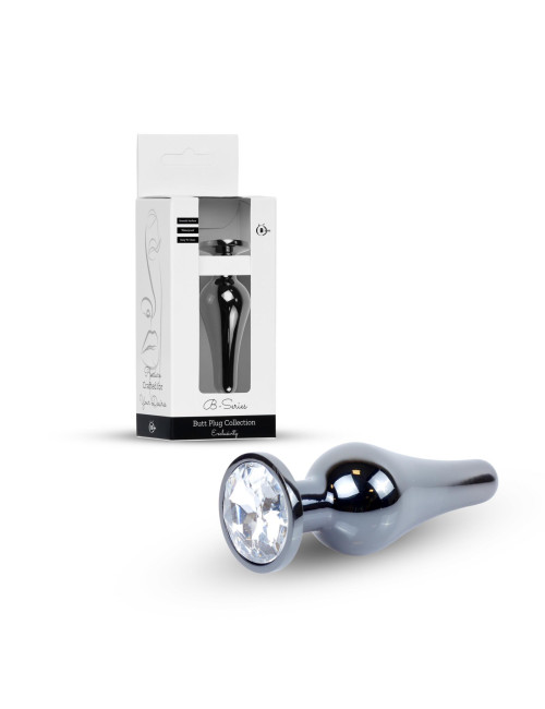 Plug-Jewellery Dark Silver Butt Plug - Biżuteria analna, Zabawki analne, Stal nierdzewna