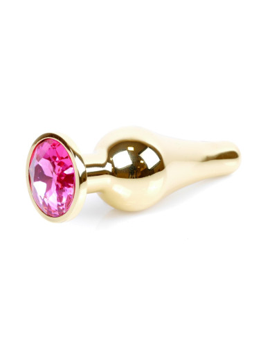 Plug-Jewellery Gold BUTT PLUG- Pink