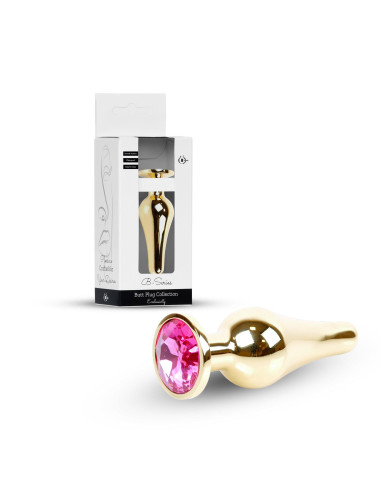Plug-Jewellery Gold BUTT PLUG- Pink
