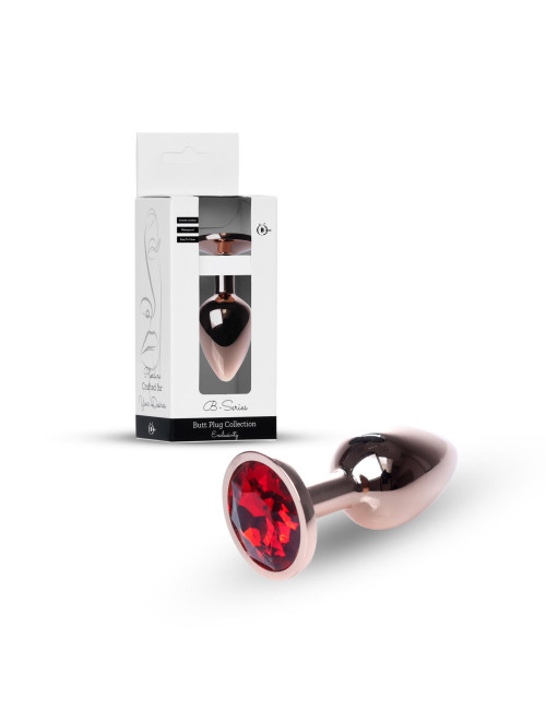 B - Series HeavyFun Plug-Jewellery Red Gold – Anatomiczny korek analny