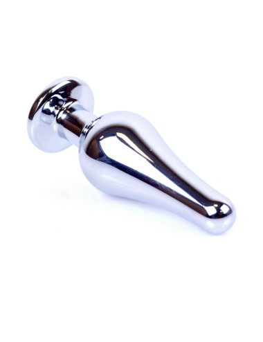 Plug-Jewellery Silver BUTT PLUG- Dark Blue