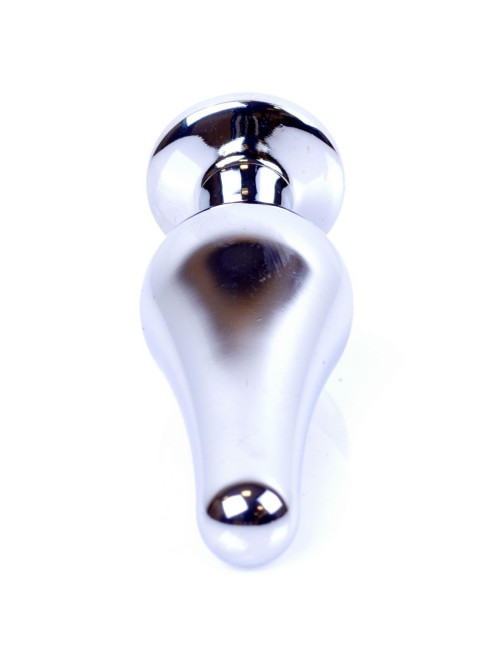 Plug-Jewellery Silver Butt Plug Dark Blue – Biżuteria Analna i Zabawki Analne ze Stali Nierdzewnej