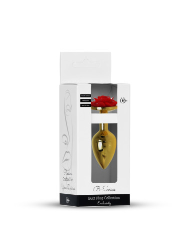 Plug-Jewellery Gold PLUG ROSE- Red
