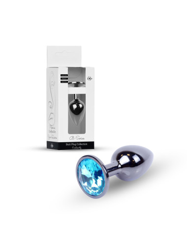 Plug-Jewellery Dark Silver PLUG- Light Blue