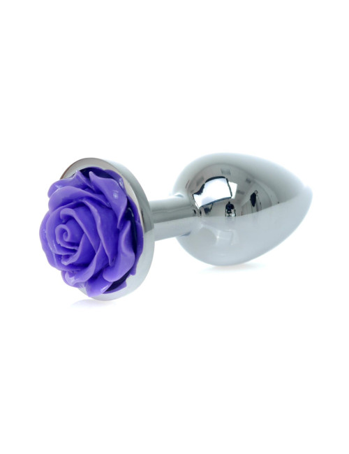 B - Series HeavyFun Plug-Jewellery Rose z fioletowym kryształem