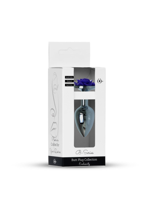 B - Series HeavyFun Plug-Jewellery Rose z fioletowym kryształem