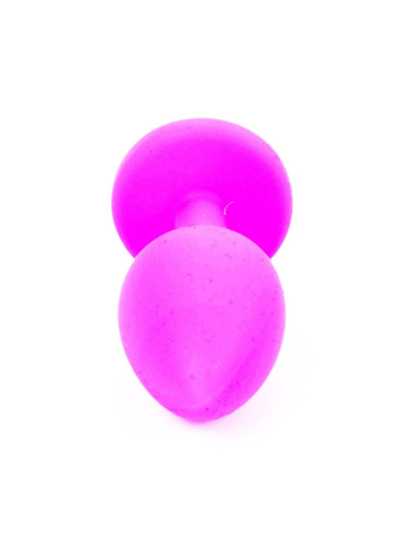 Plug-Jewellery Pink Silicon PLUG Small- Light Blue Diamond