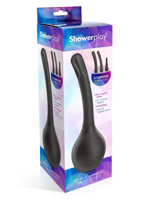 Showerplay Enema Bulb – Zabawki Analne i Higiena, 350 ml, 3 wymienne kaniule, ABS bez ftalanów
