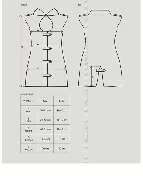 Obsessive Kostium Stewardessy S/M