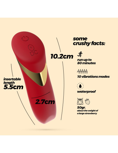 CRUSHIOUS BLINDERS RECHARGEABLE VIBRATING BULLET RED