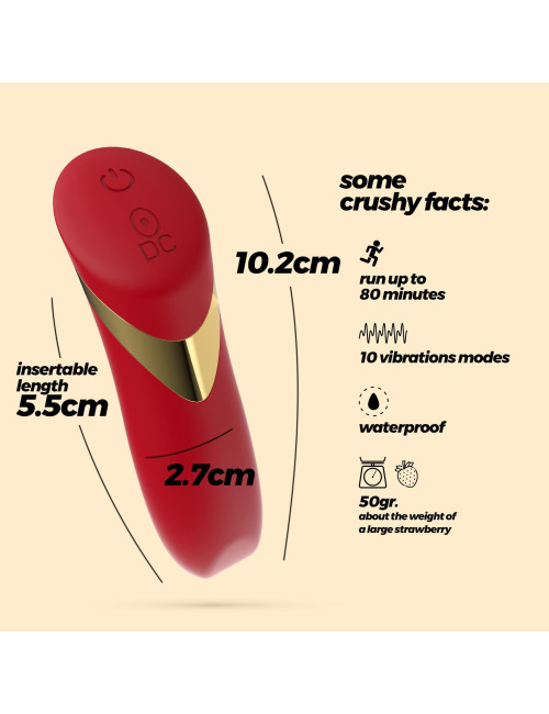 CRUSHIOUS BLINDERS RECHARGEABLE VIBRATING BULLET RED