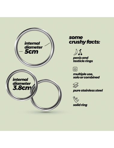 CRUSHIOUS METALEROS 3 METAL COCKRING SET
