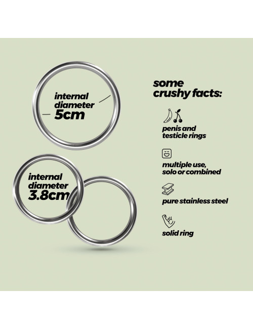CRUSHIOUS METALEROS 3 METAL COCKRING SET