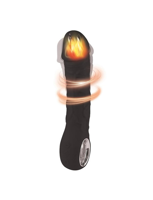 Black vibrator - 10 different modes of vibration and heating function