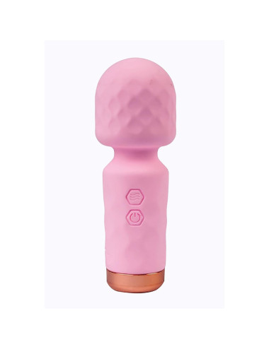 Eros Mini Wand Pink - Wibrator Silikonowy, Masażer, 10 Trybów, USB, Kompaktowy
