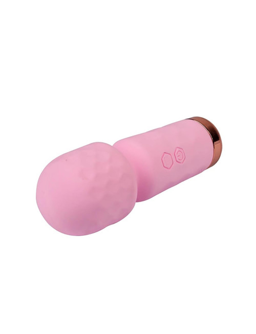 Eros Mini Wand Pink - Wibrator Silikonowy, Masażer, 10 Trybów, USB, Kompaktowy