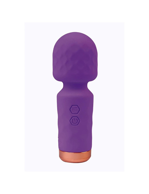 Eros Mini Wand Purple - Wibrator do Masażu 10 Trybów, Silikon, USB - Kompaktowa Zabawka erotyczna