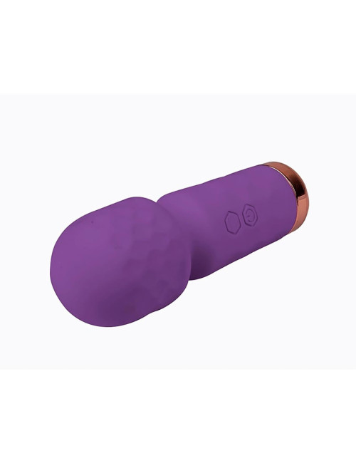 Eros Mini Wand Purple - Wibrator do Masażu 10 Trybów, Silikon, USB - Kompaktowa Zabawka erotyczna