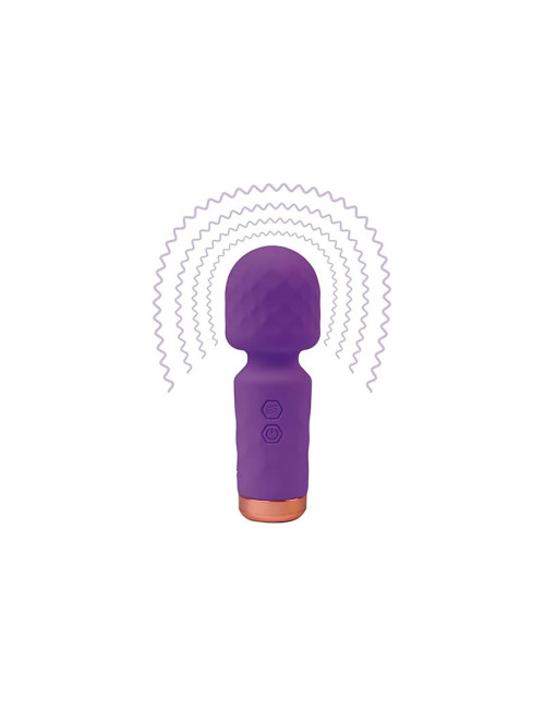 Eros Mini Wand Purple - Wibrator do Masażu 10 Trybów, Silikon, USB - Kompaktowa Zabawka erotyczna
