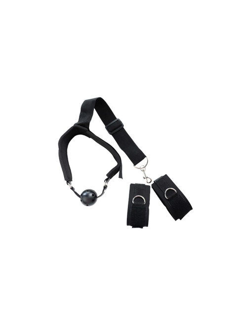 Kagańce ball gag z oddychającą kulką, regulowane paski – BDSM zabawki