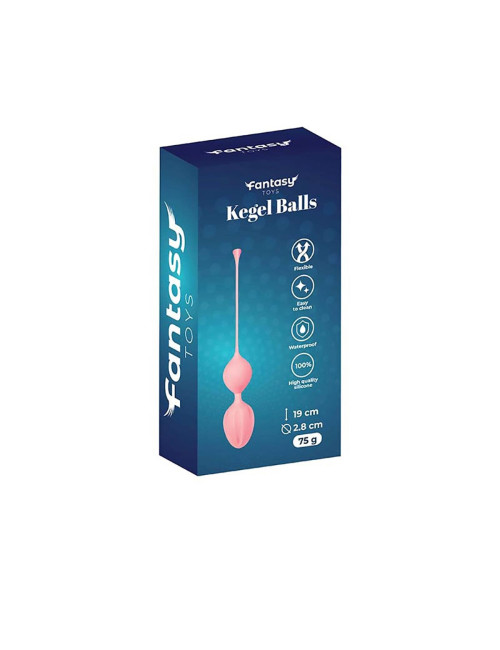 Kegel balls silikonowe bez wibracji – kulki do treningu dna miednicy, 19 cm, średnica 2,8 cm, 75 g