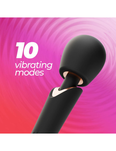 CRUSHIOUS HOLLY RECHARGEABLE WAND MASSAGER BLACK