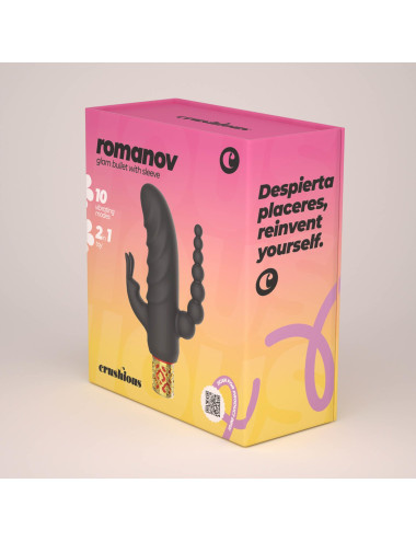 CRUSHIOUS ROMANOV CLASSIC VIBRATOR WITH REMOVABLE SILICONE SLEEVE