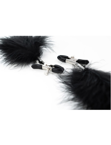 Feather nipple clamps with adjustable
pressure, and soft comfortable pads
