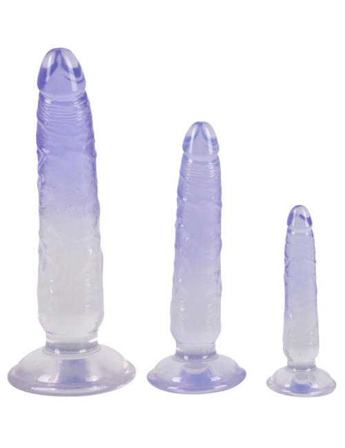 Zestaw 3 dildów analnych naturalnych – zabawki anal, dildo PVC