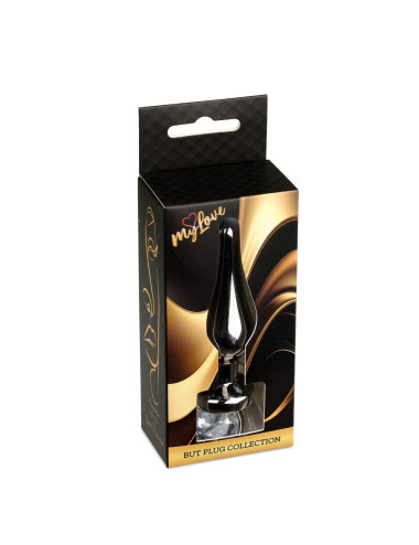 MyLove Toys - Jewellery Dark Silver BUTT PLUG- Clear
